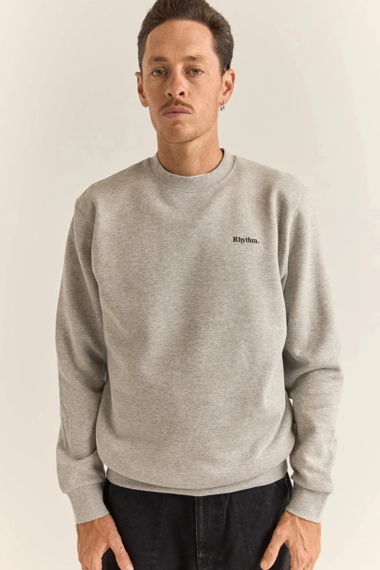 Soft Wearable Brand Fleece Crew Grey Heather