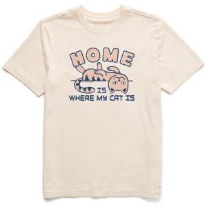 Men's Home is Where My Cat Is Short Sleeve Crusher Tee Sports Outfit