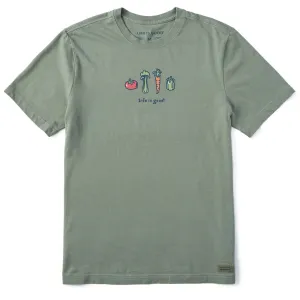 Men's Four Veggies Short Sleeve Crusher Tee Oversized Silhouette