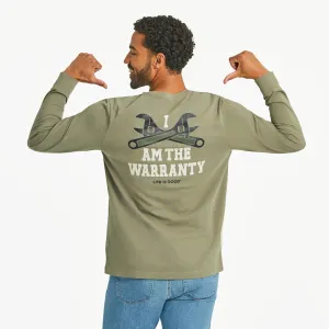 Men's I am the Warranty Long Sleeve Crusher Tee Easy Fit