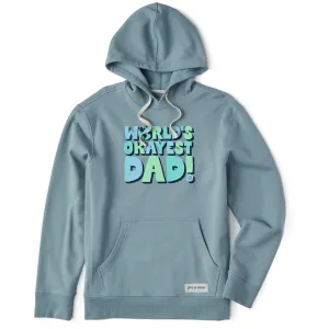 Satin Core Chic Men's World's Okayest Dad Simply True Fleece Hoodie