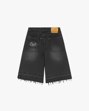 Old Baggy Denim Shorts Black Go-to Comfort