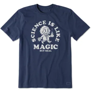Minimalist purity Wear Resistant Fabric Men's Science is Like Magic Short Sleeve Tee