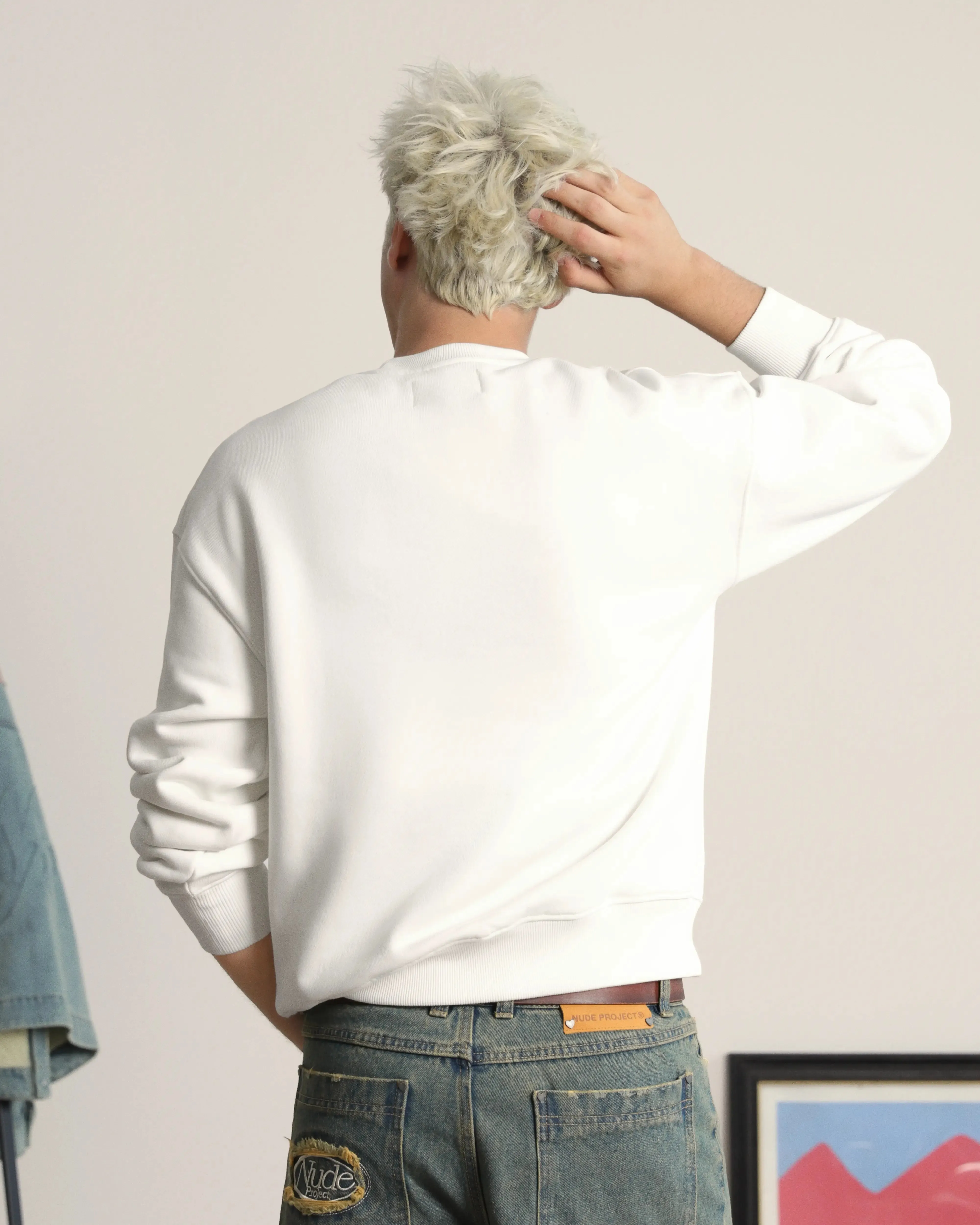 Varsity Sweatshirt Marshmallow Street Apparel product nautical charm