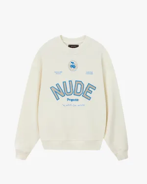 Casual Jacket Functional Layer Varsity Sweatshirt Marshmallow