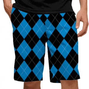 Loudmouth Golf: Men's Shorts - Black & Blue (Size 32) high - rise sports accessory