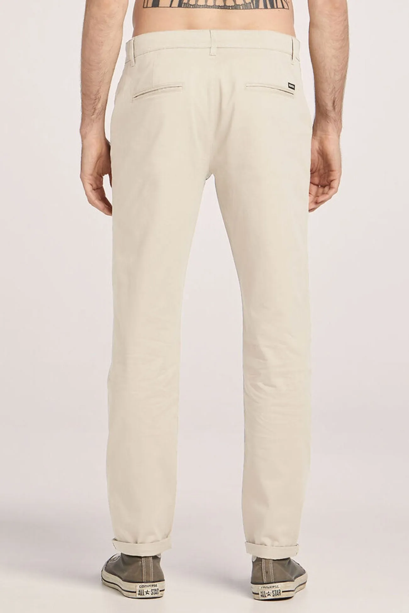 Relax Mode Sleek Look Z Stretch Chino Stone