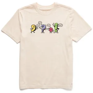 Award-winning Men's Punctuation Buddies Short Sleeve Crusher Tee