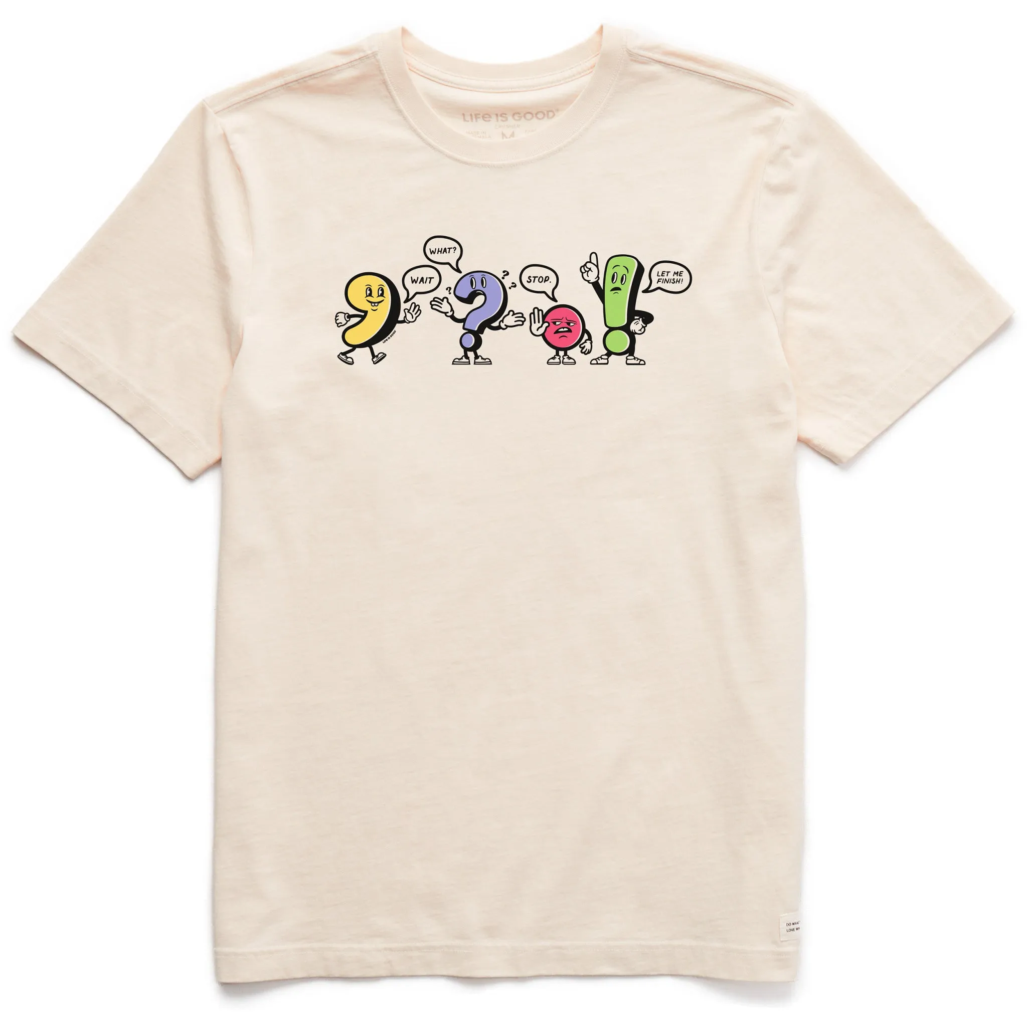 Award-winning Men's Punctuation Buddies Short Sleeve Crusher Tee