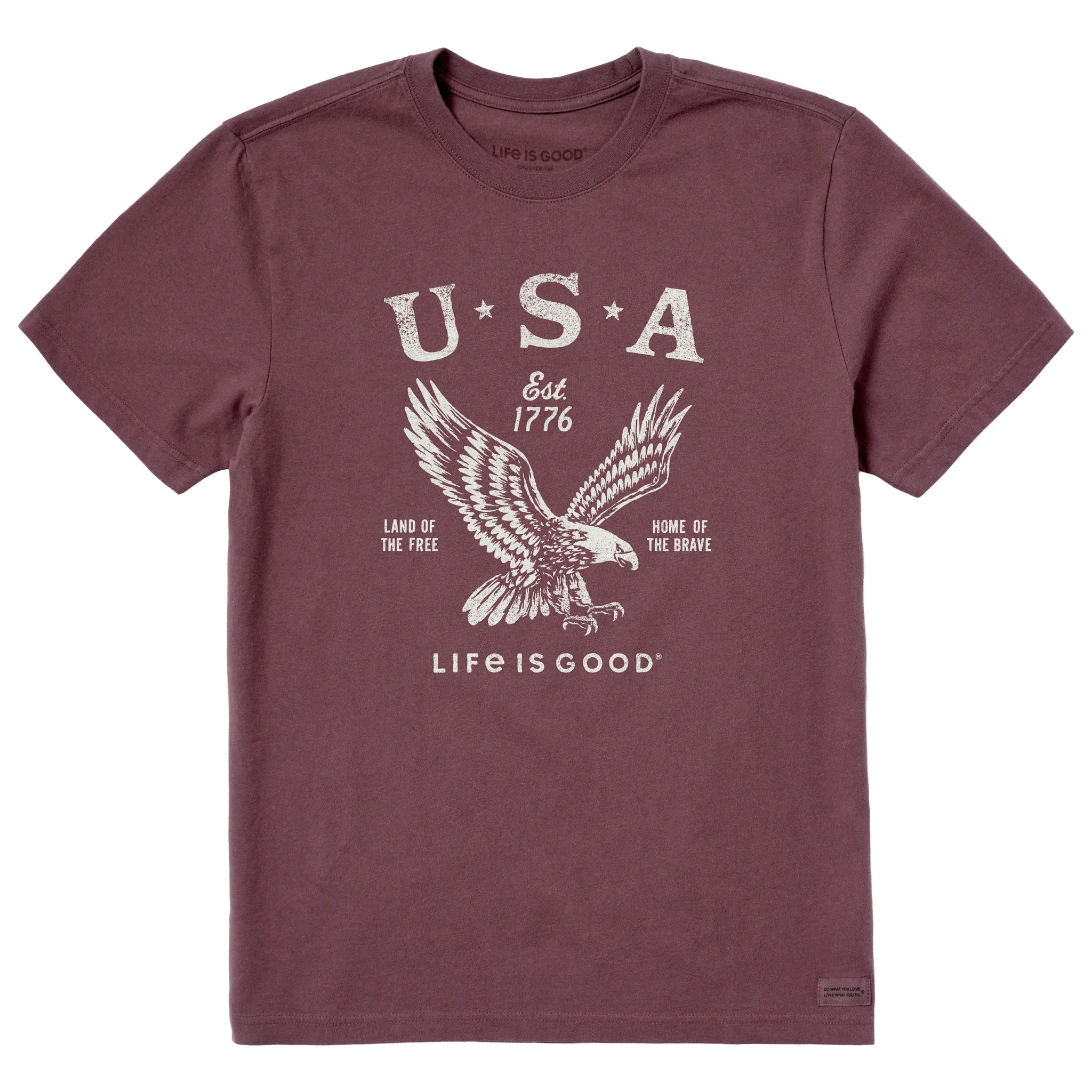 Modern Smart Layerable Look Men's USA 1776 Eagle Short Sleeve Tee