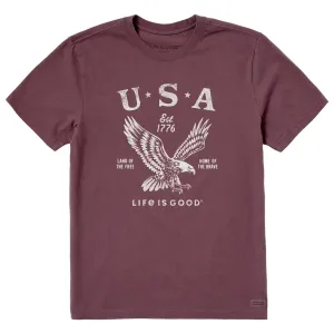 Thermal regulation Soft Brushed Finish Men's USA 1776 Eagle Short Sleeve Tee