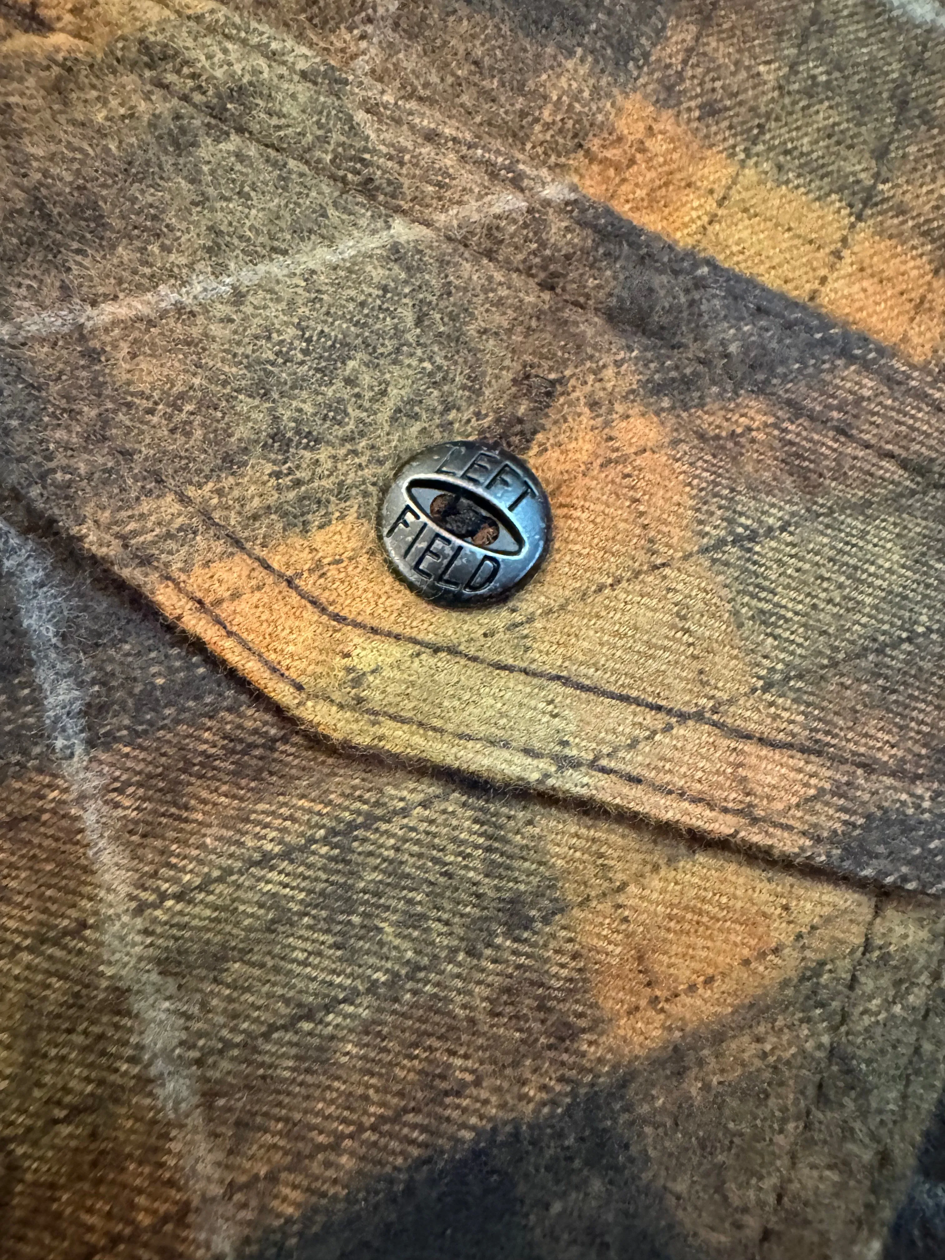 Non Restrictive Silhouette Retro Tobacco Sunburst Japanese Cotton Flannel Dustbowl Work shirt