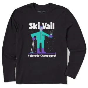Men's Ski Vail Colorado Champagne Long Sleeve Crusher Tee Regular fit normality Sporty Design