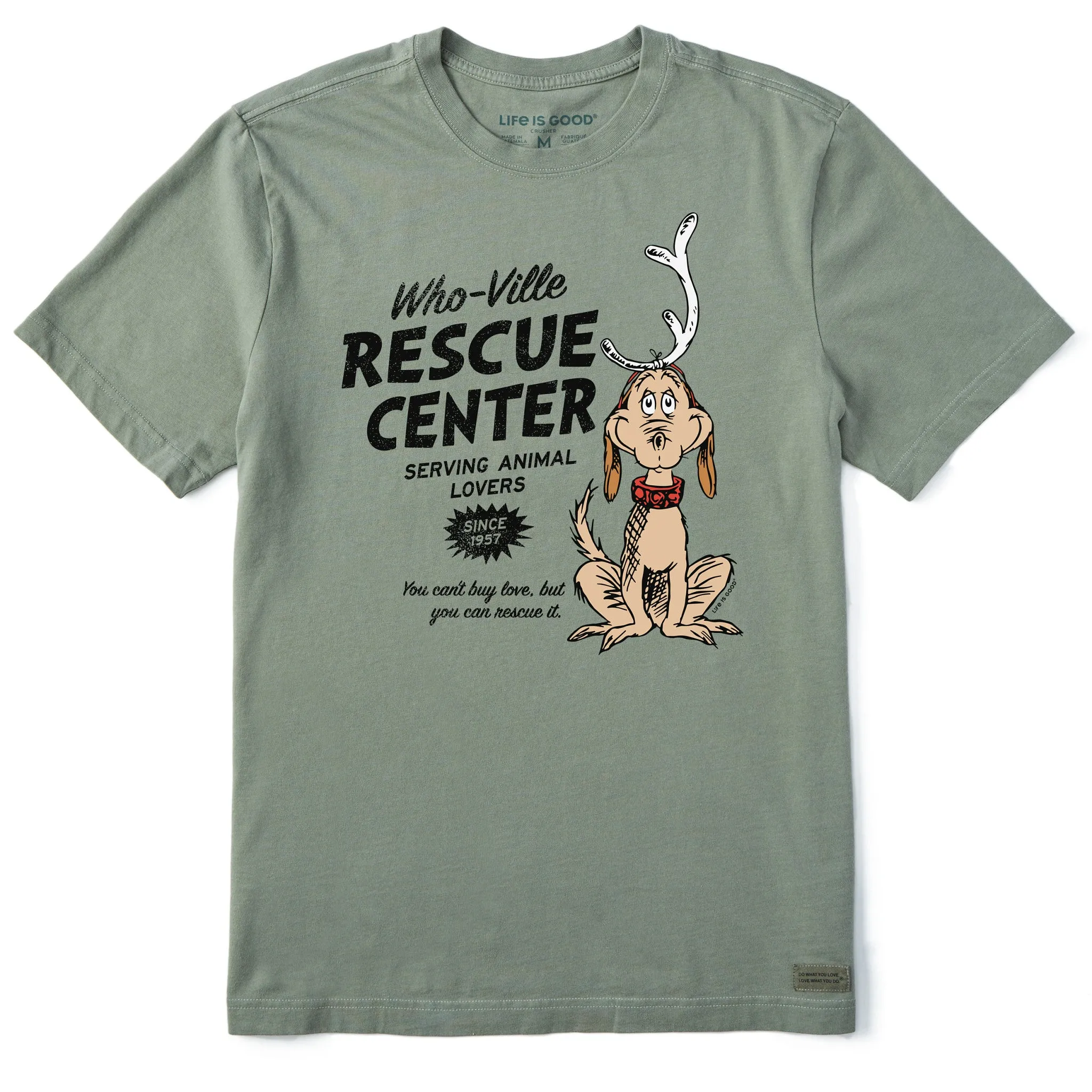 Quick Fit Wear Men's WhoVille Rescue Center In Color Short Sleeve Crusher Tee