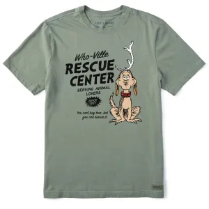 MoistureControlFibers Men's WhoVille Rescue Center In Color Short Sleeve Crusher Tee