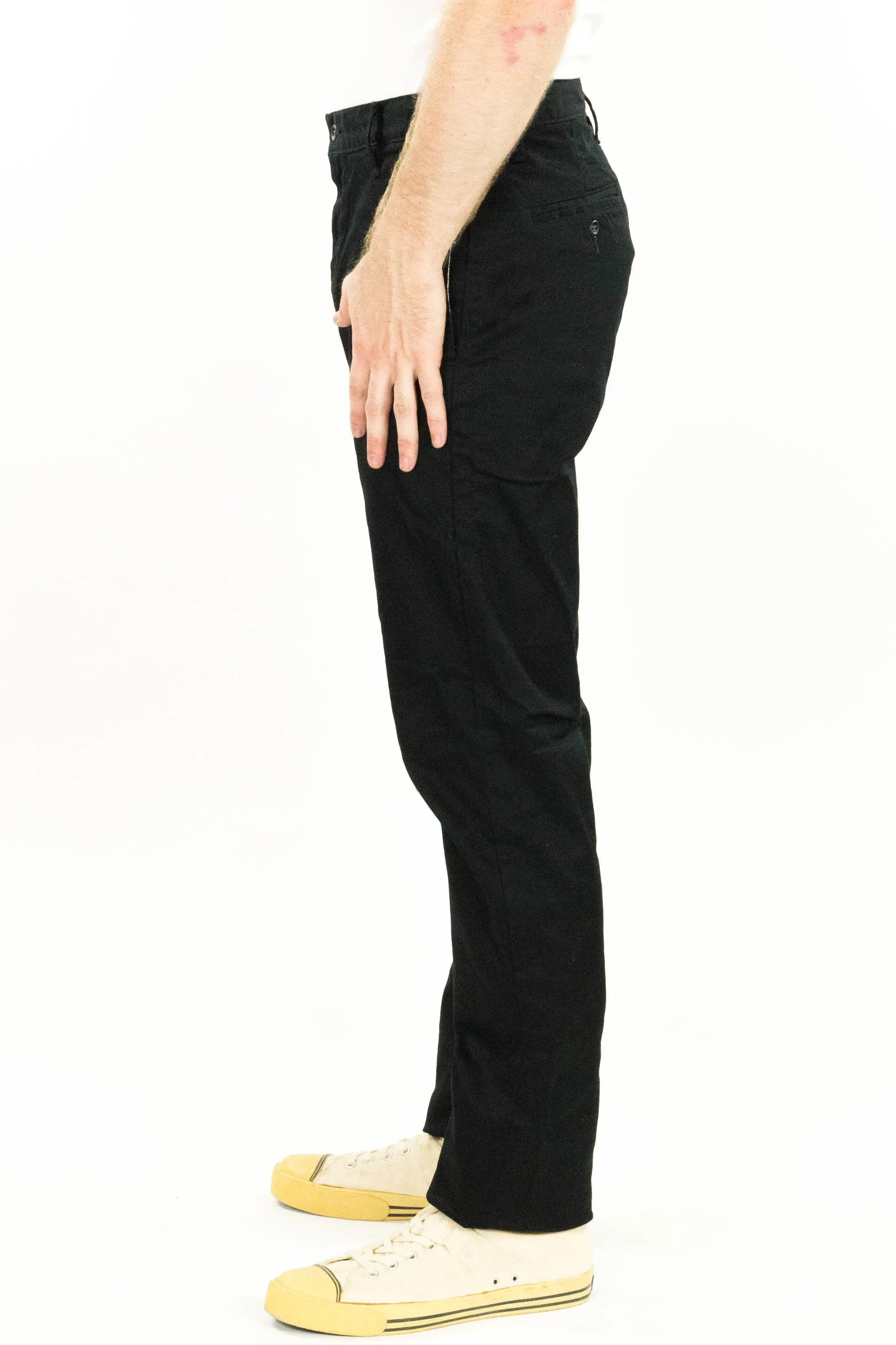 Coal Miner Black 9 oz Japanese stretch sateen twill Modern Waist ErgonomicArticulatedDesign