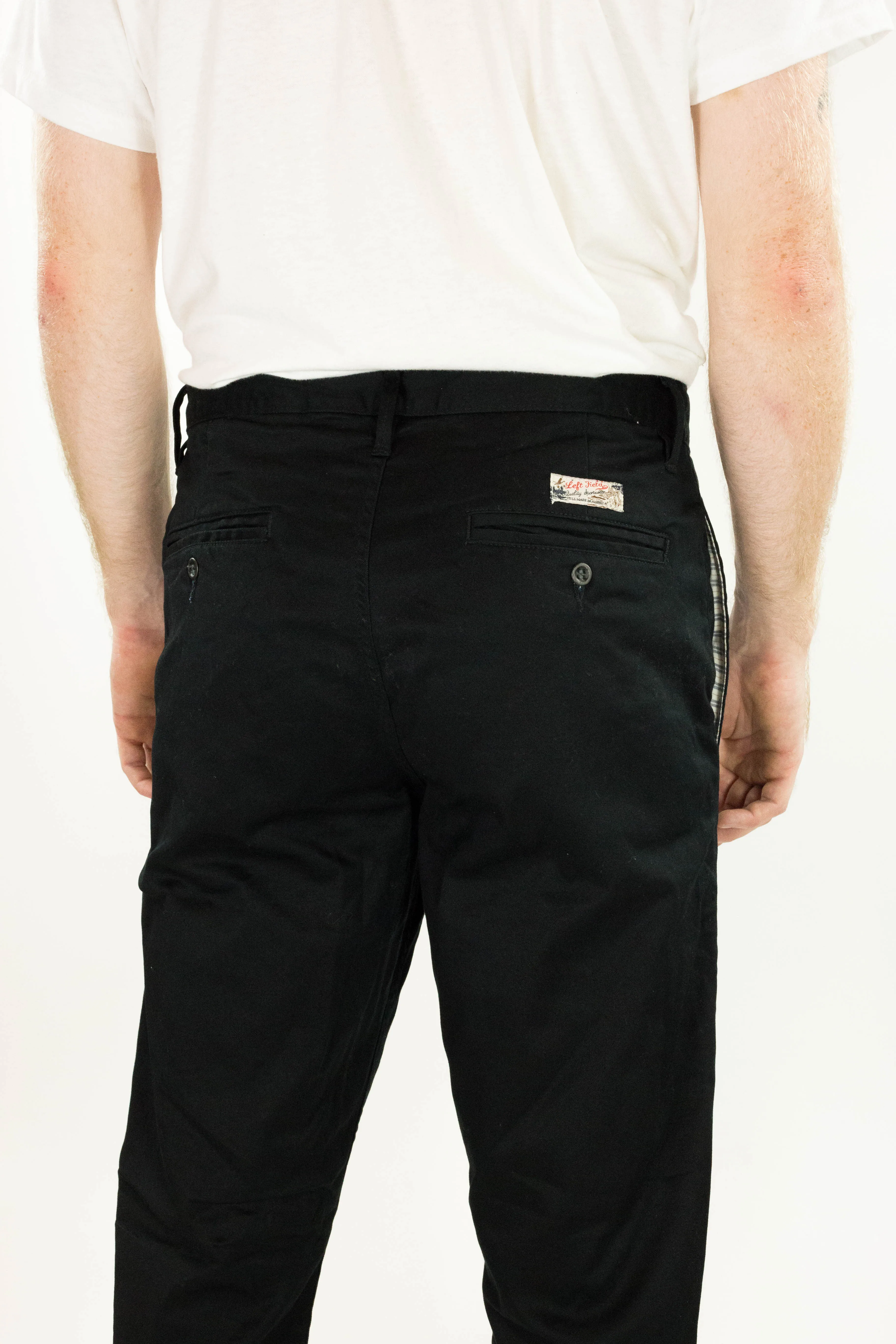 Utility Pockets Coal Miner Black 9 oz Japanese stretch sateen twill