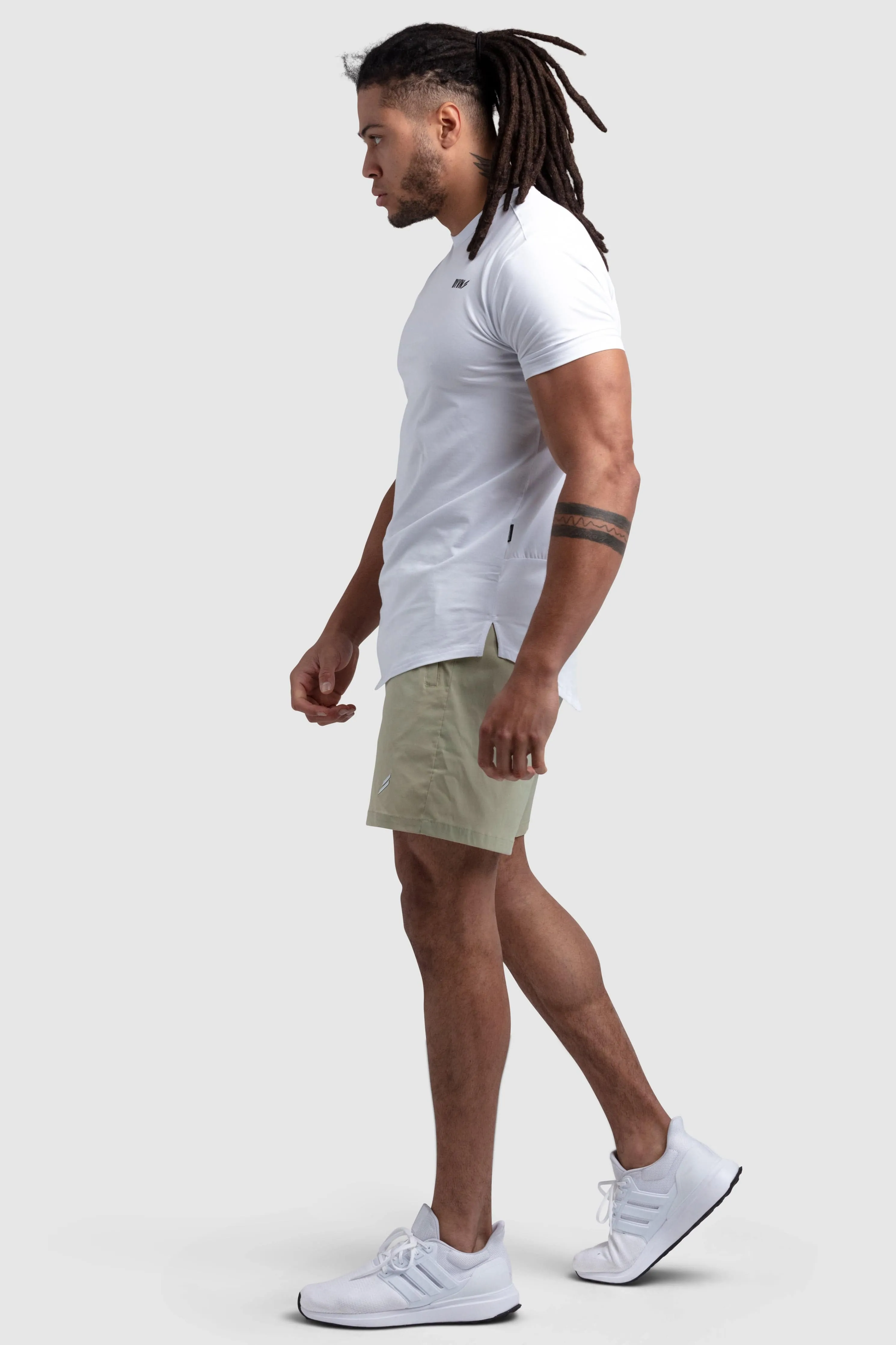 DYVN Drop Tee 'Minimal' - White Eco Friendly Production Adult Wear