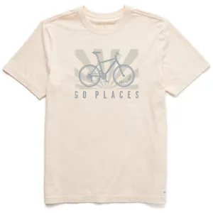 Men's Go Places Bike Short Sleeve Crusher Tee Essential Casual print design