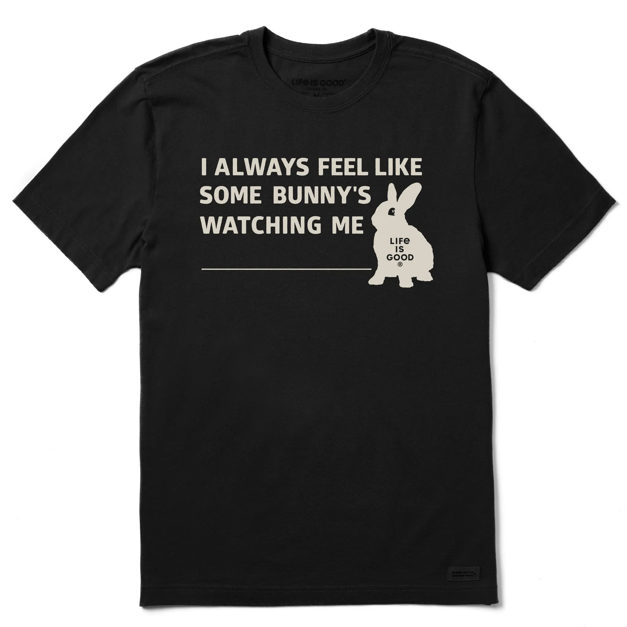 Smooth Neckline Men's Some Bunny's Watching Me Short Sleeve Crusher Tee