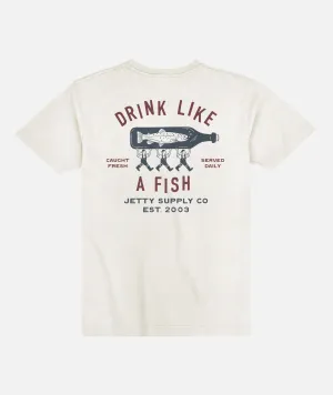 Bottle Service Tee - White Simple Comfort