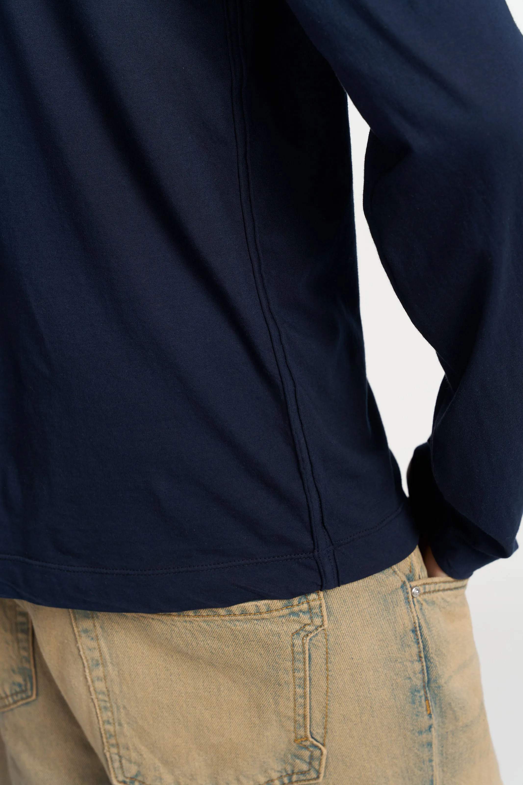 Classic Crew Long Sleeve Shirt Micro Perforated Fabric Trendy Vibes Wear