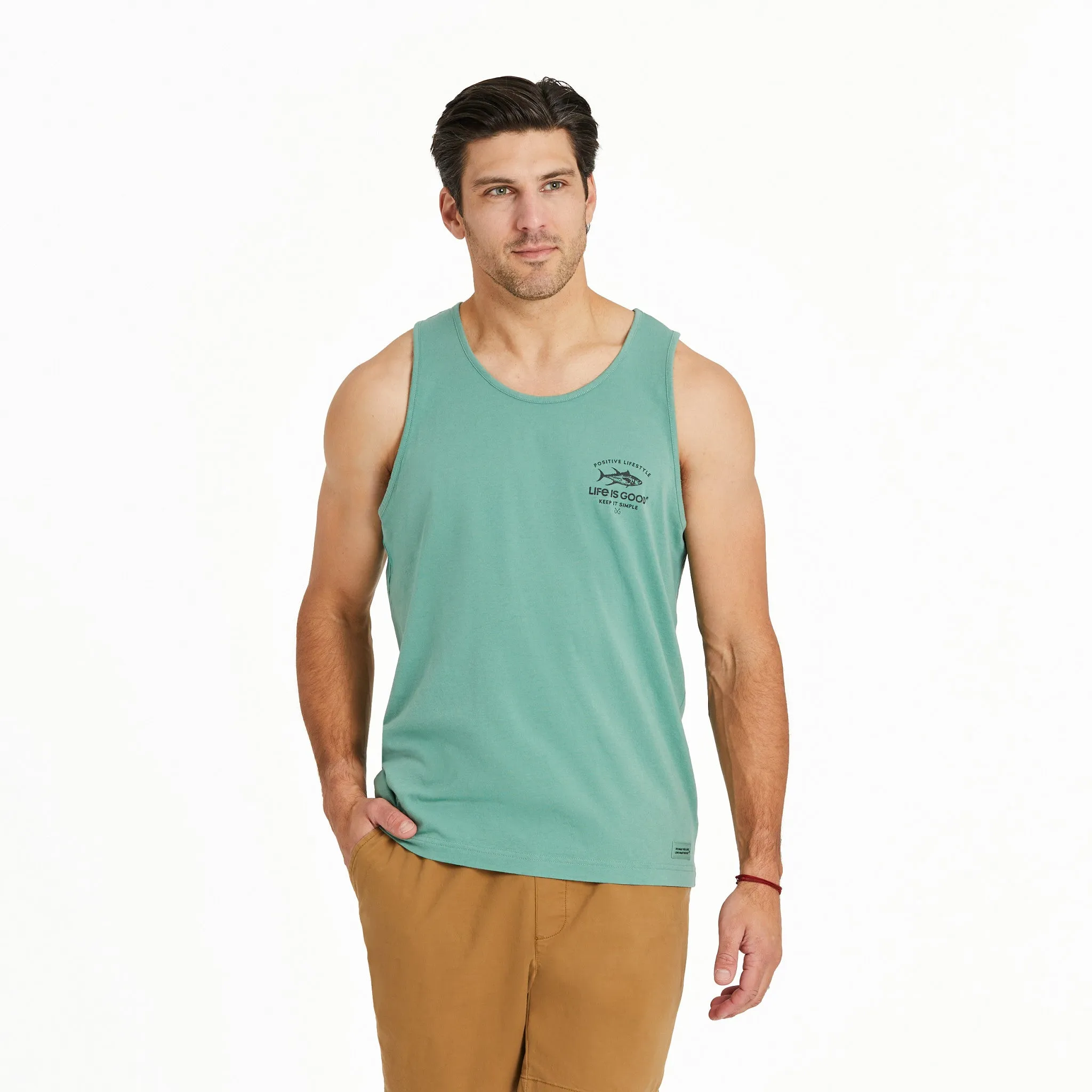 Simple and Light Ultimate Fit Men's Positive Lifestyle Tuna Fish Crusher-LITE Tank