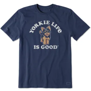 Men's Yorkie is Good Short Sleeve Crusher Tee Perfect Comfort