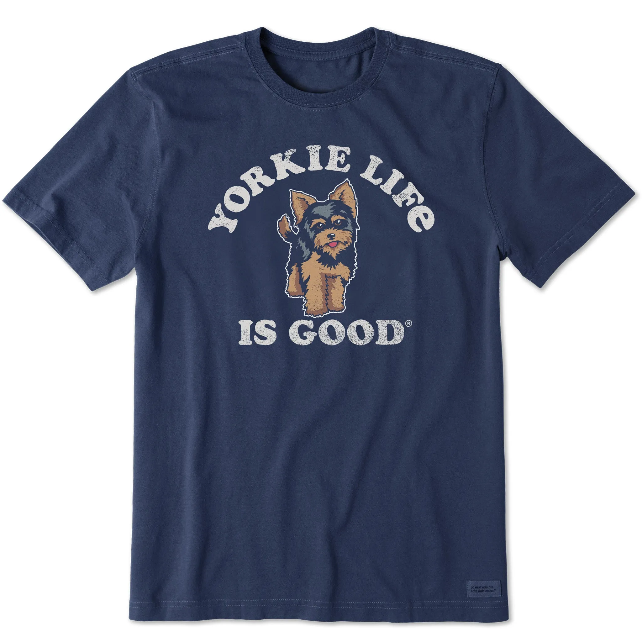 Breathable Style Men's Yorkie is Good Short Sleeve Crusher Tee