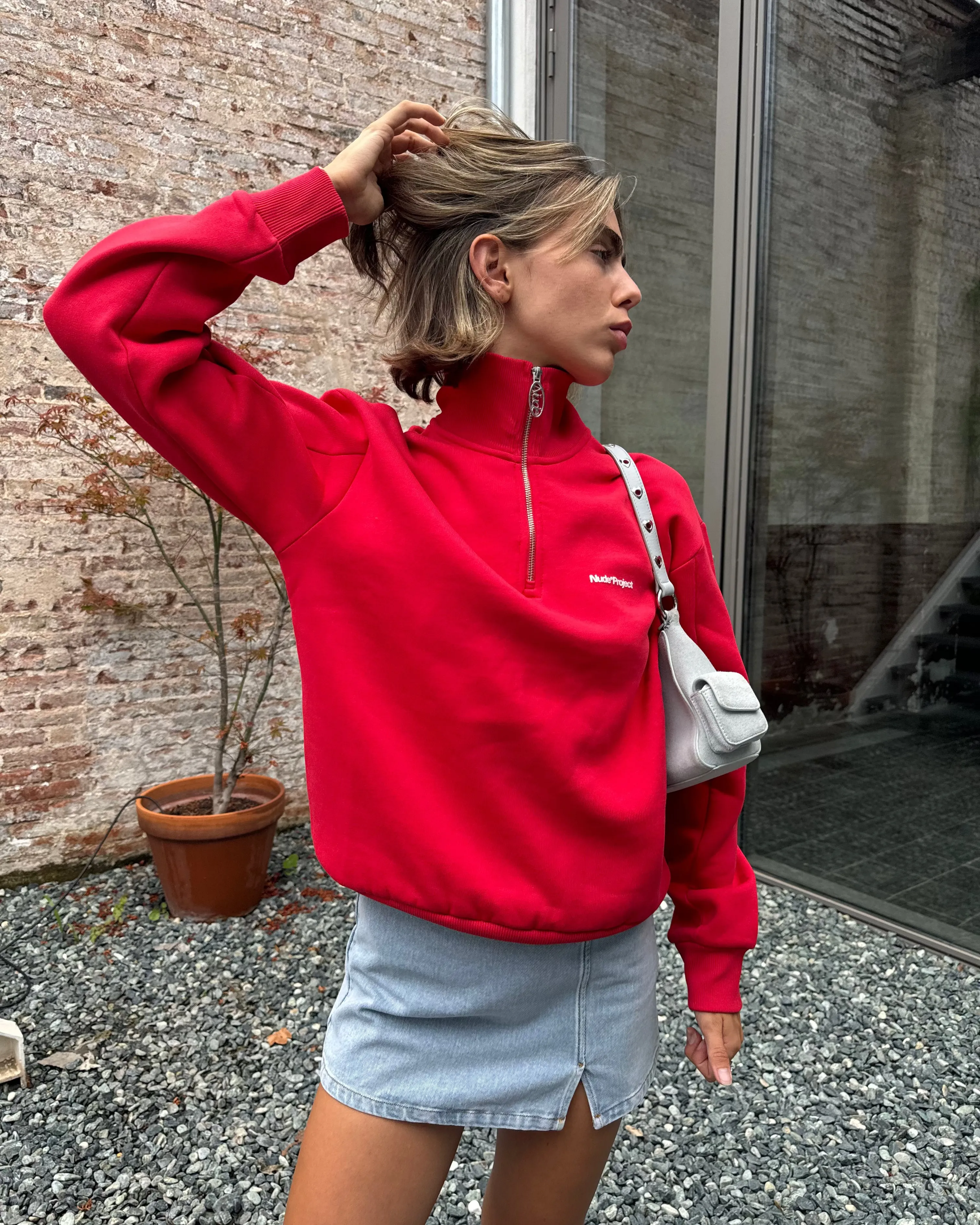 Origins Quarter-Zip Red product eco friendliness level