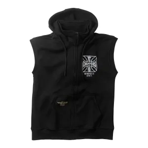 WCC OG ATX SLEEVELESS ZIP HOODY BLACK Cold Weather Look
