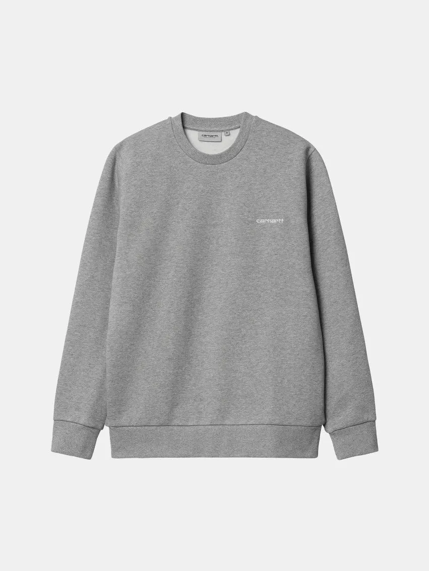 product selection Script Embroidery Sweatshirt Grey Heather