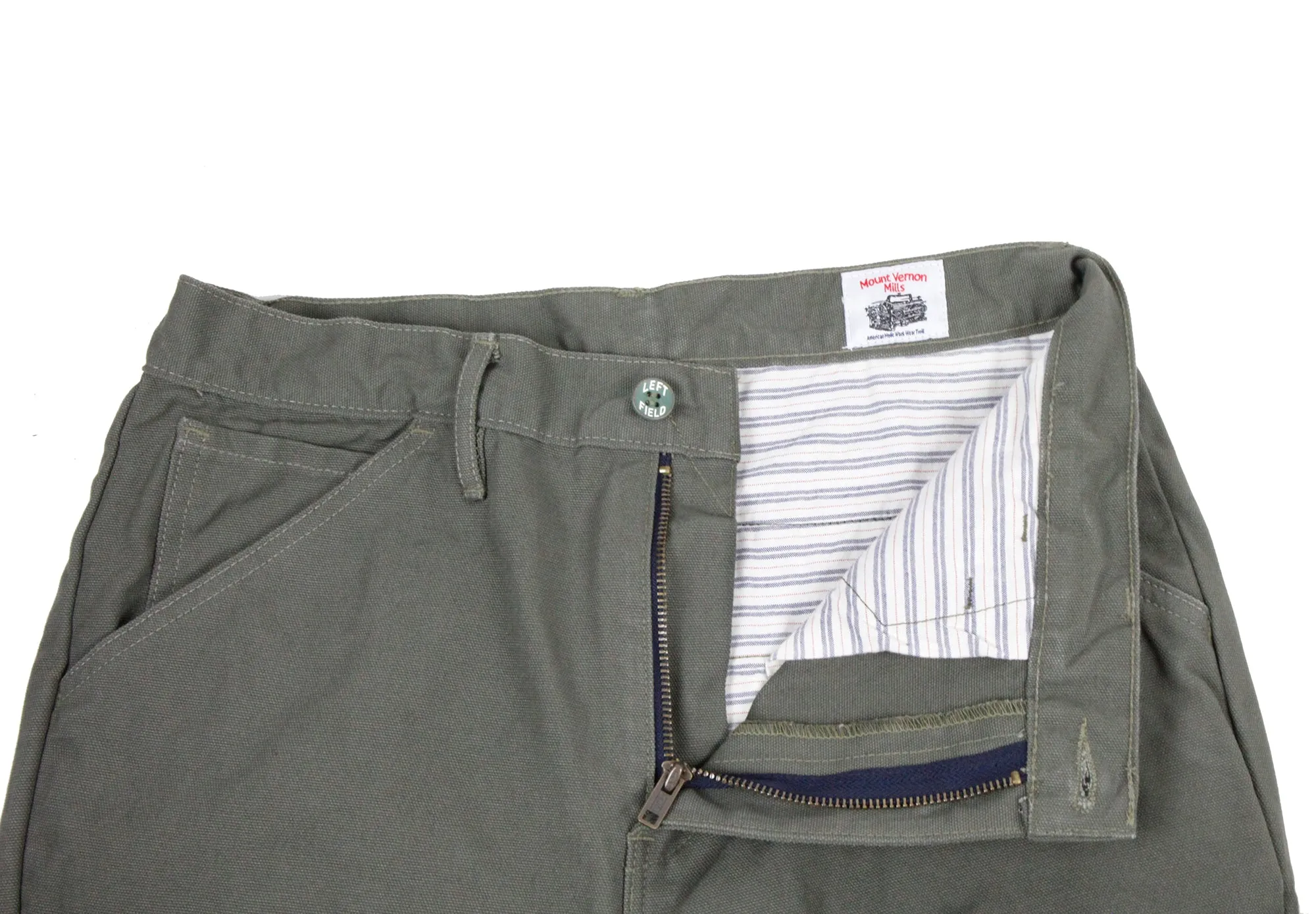 Olive Green  Mt Vernon 13 oz  Work Uniform Chino Long Use Reversible design