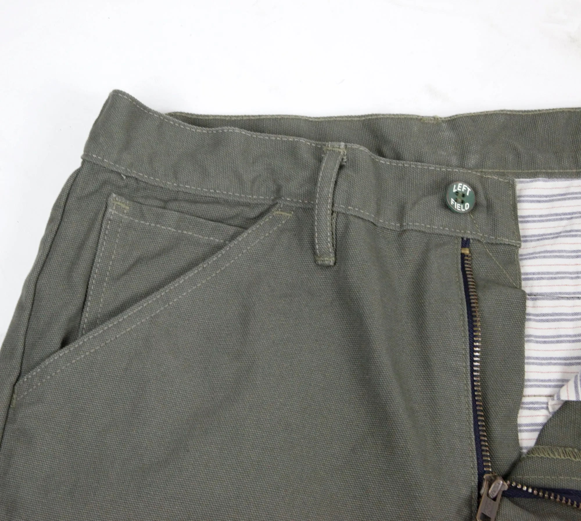 Olive Green  Mt Vernon 13 oz  Work Uniform Chino No Frills Fit high waisted