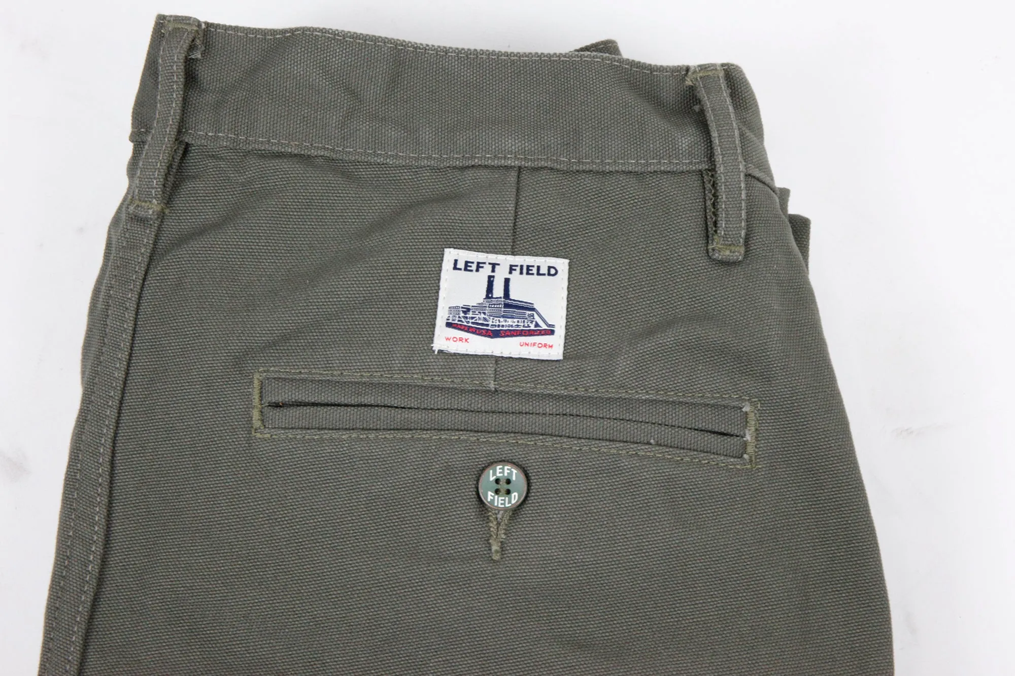 Adjustable Drawcord Olive Green  Mt Vernon 13 oz  Work Uniform Chino