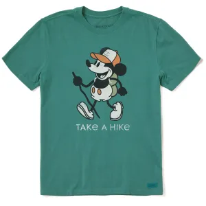 Men's Steamboat Willie Take a Hike Short Sleeve Crusher Tee Chafe Free Armhole proper length