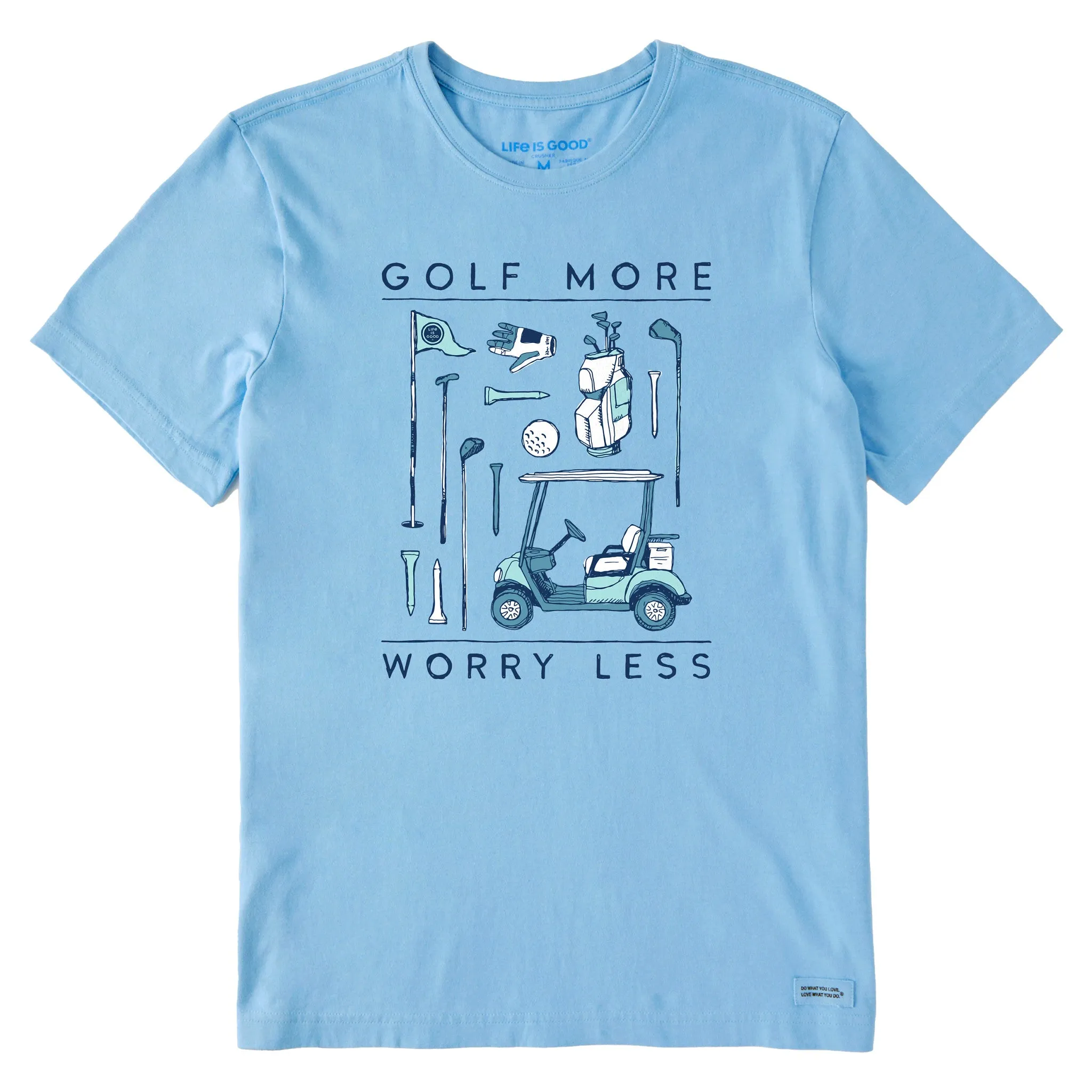Men's Golf More Worry Less Short Sleeve Tee casual outing Perfect for Any Outfit