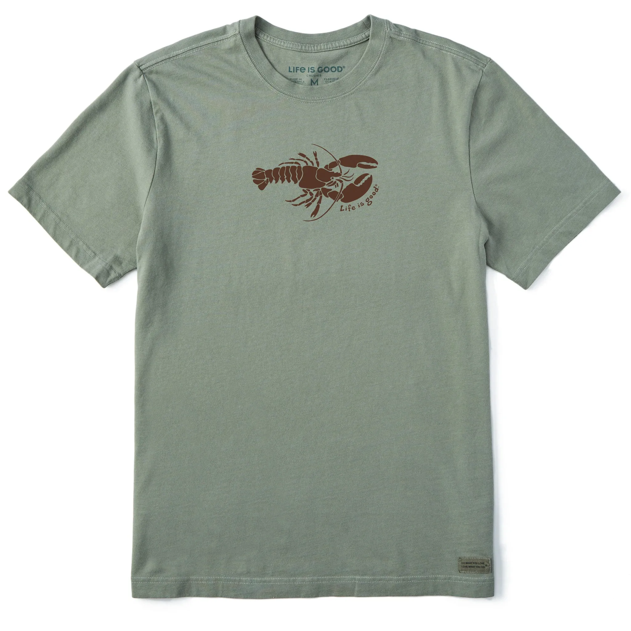 Men's Vintage Lobster Short Sleeve Crusher Tee Hypoallergenic Textile