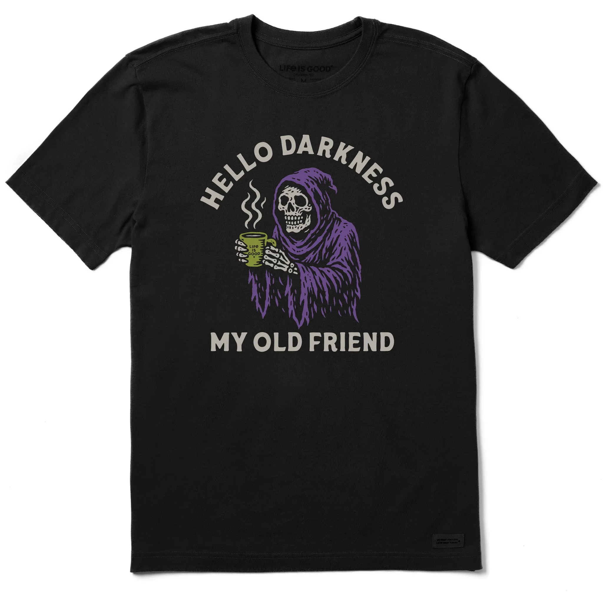 Men's Hello Darkness Reaper Short Sleeve Tee Bohemian freedom Relaxed Wearable