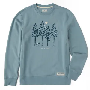 Snug Fit Men's Snowy Woods Simply True Fleece Crew