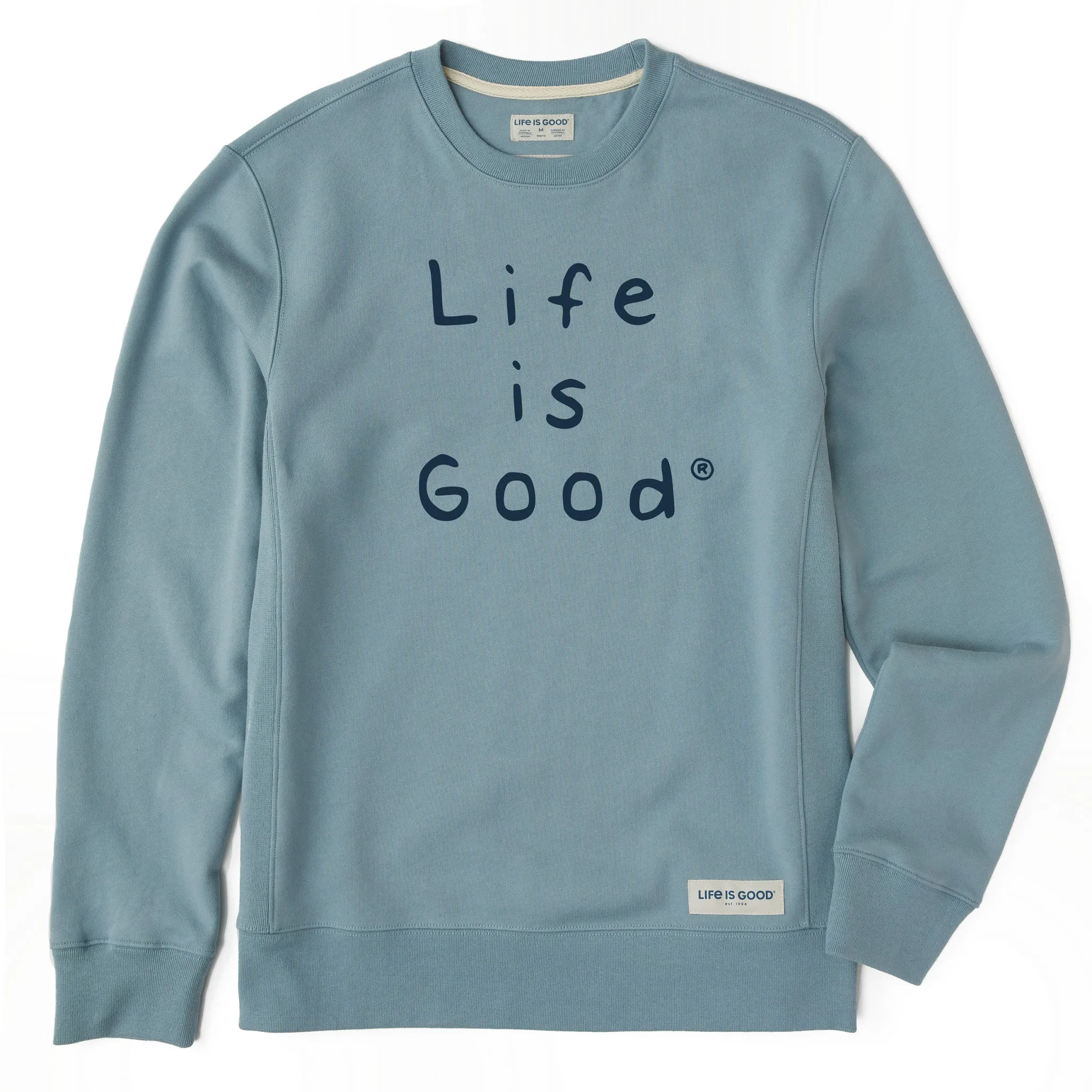 product date night charm factor Men's Quirky Stacked LIG Simply True Fleece Crew