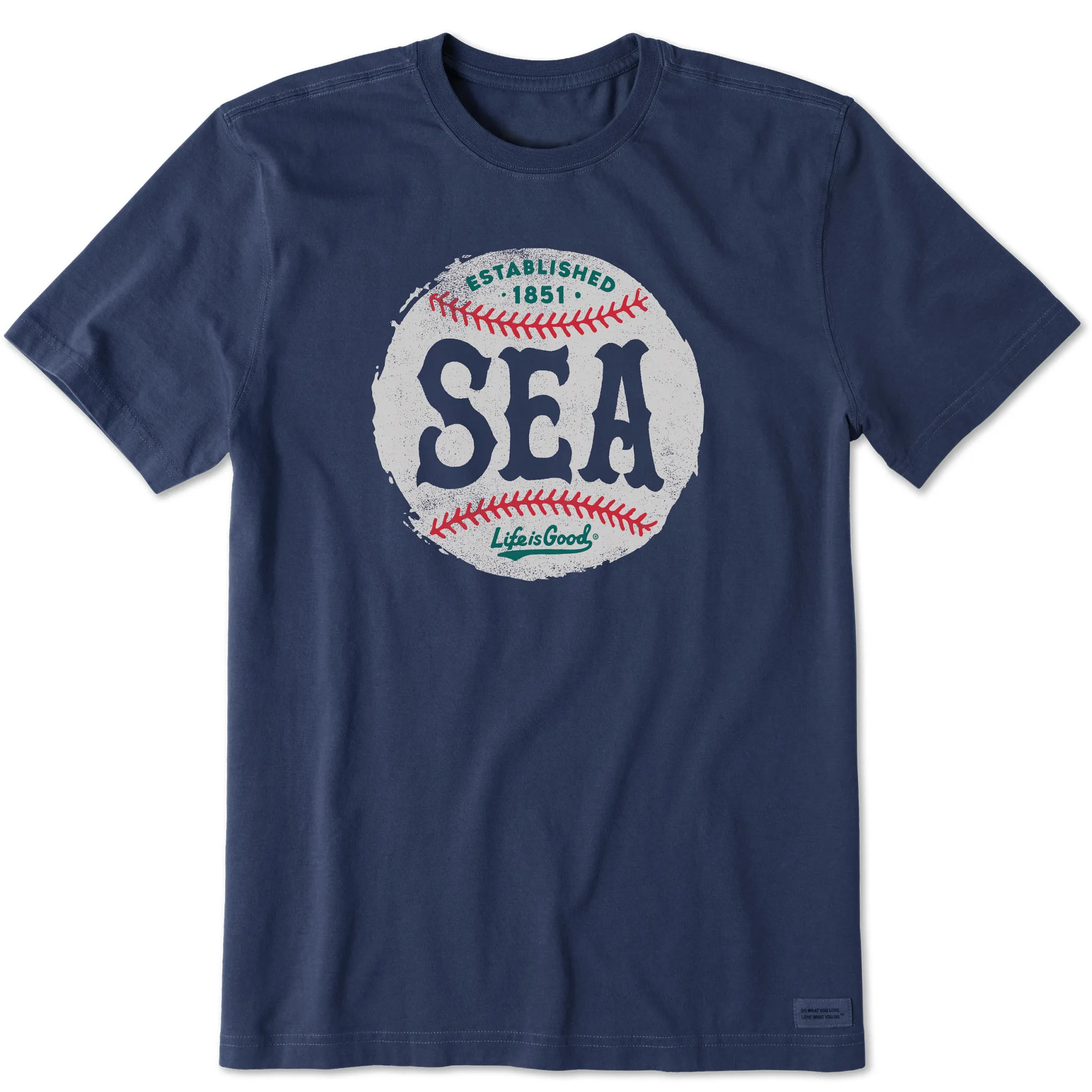 Men's Seattle Baseball Short Sleeve Crusher Tee Timeless Appeal AllWeatherComfort