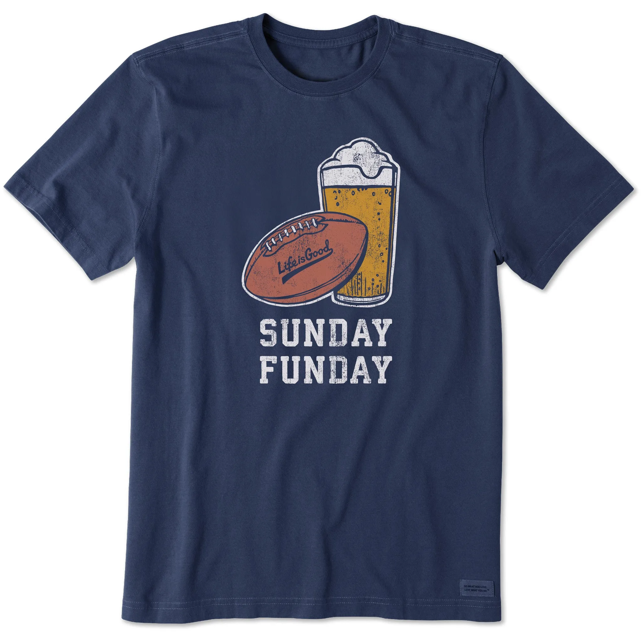 Men's Sunday Funday Football Short Sleeve Crusher Tee Layering Fashion