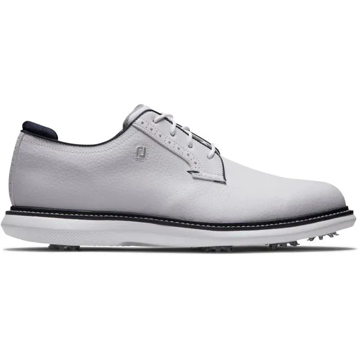 FootJoy 2024 Men's Traditions Golf Shoe- White/Navy Comfort Fit Technology