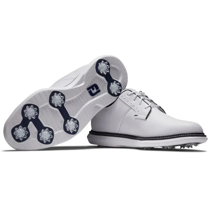 FootJoy 2024 Men's Traditions Golf Shoe- White/Navy Comfort Ride