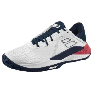 Babolat Men's Propulse Fury 3 - White/Estate Blue Comfortable Step