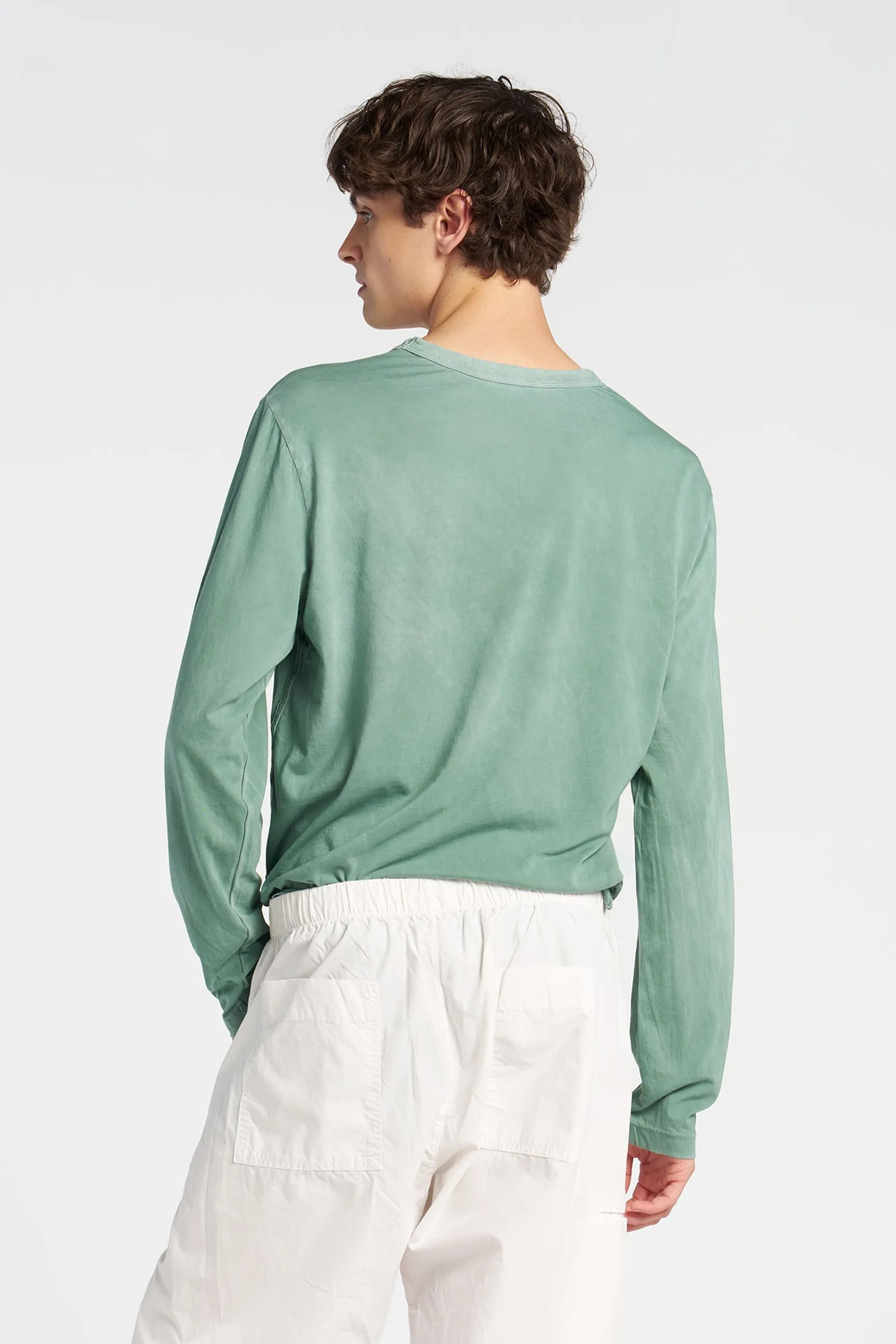 Classic Crew Long Sleeve Shirt Roomy Fit Buttery Soft Fabric