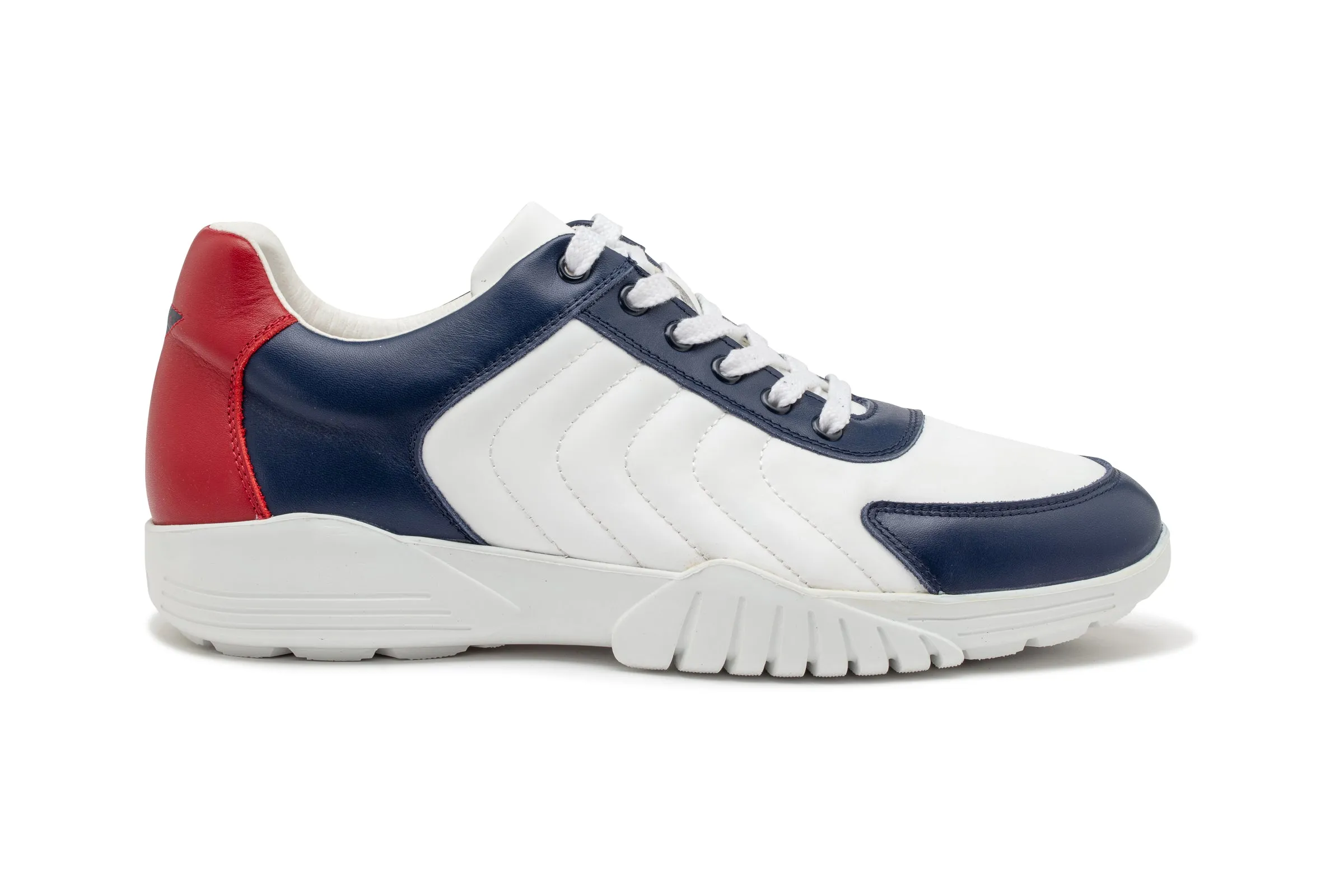 Challenge 09 White|Blue|Red  Men's Golf Shoes  CH009 01 Enduring Comfort