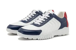 Challenge 09 White|Blue|Red  Men's Golf Shoes  CH009 01 All Day Wear High Tread