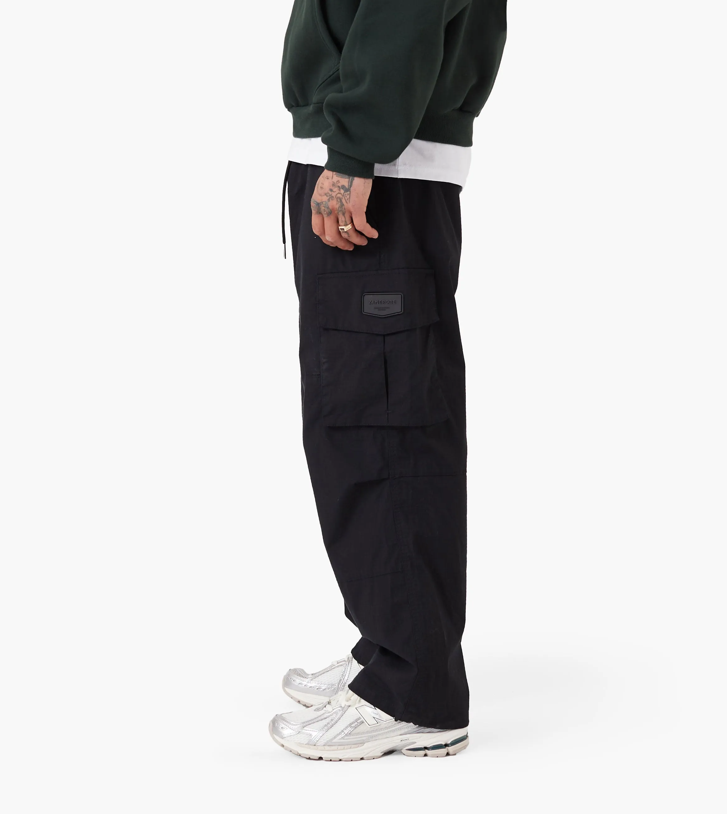 No Ride Fit No Wrinkle Parachute Pant Black
